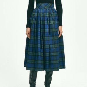 Brooks Brothers Blackwatch Plaid Taffeta Twill Skirt - Size 2 - NWT!